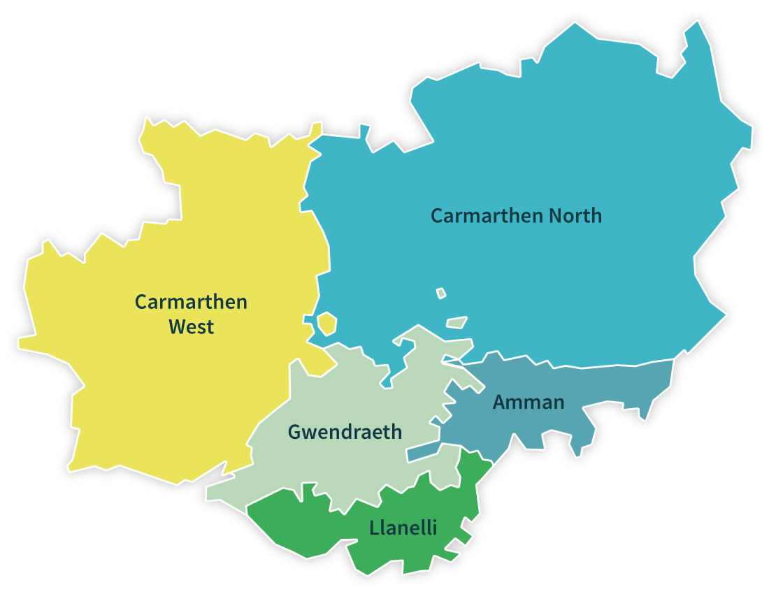 Carmarthenshire map