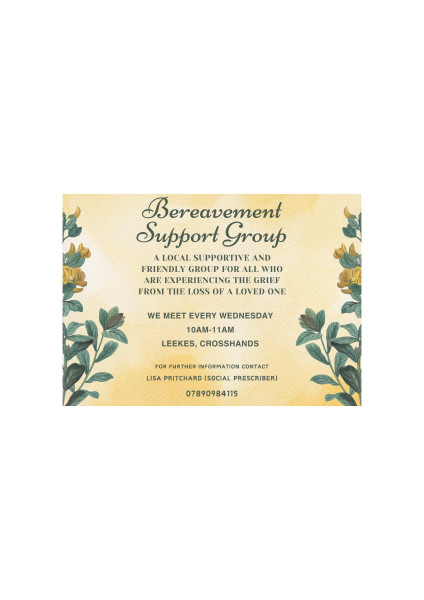 Bereavement Support Group.