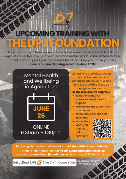 Free online training: Mental Health Awareness in Agriculture with The DPJ Foundation