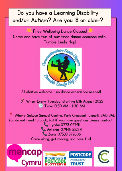 Lyndy Hop Dancing for 18+ Learning Disabilities and/or Autism  FREE
